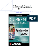 Current Diagnosis Treatment Pediatrics 25E 25Th Edition William W Hay Full Chapter