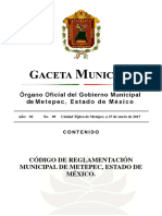 METEPEC - Codigo de Reglamentacion 2018
