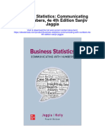 Business Statistics Communicating With Numbers 4E 4Th Edition Sanjiv Jaggia Full Chapter