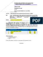 Informe N°010 Requerimiento de Pintura y Otros