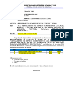 Informe N°007 Requerimiento de Cemento y Otros