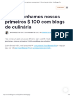 Como Ganhamos Nossos Primeiros $ 100 Com Blogs de Culinária - Food Blogger Pro