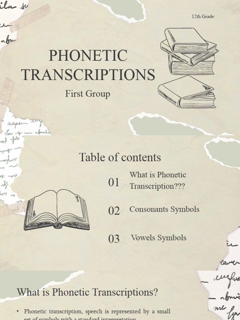 Phonetic Transcription First Group Pdf Phonetics Consonant