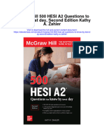 Mcgraw Hill 500 Hesi A2 Questions To Know by Test Day Second Edition Kathy A Zahler Full Chapter
