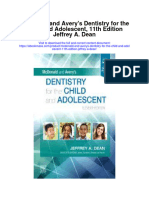 Mcdonald and Averys Dentistry For The Child and Adolescent 11Th Edition Jeffrey A Dean Full Chapter