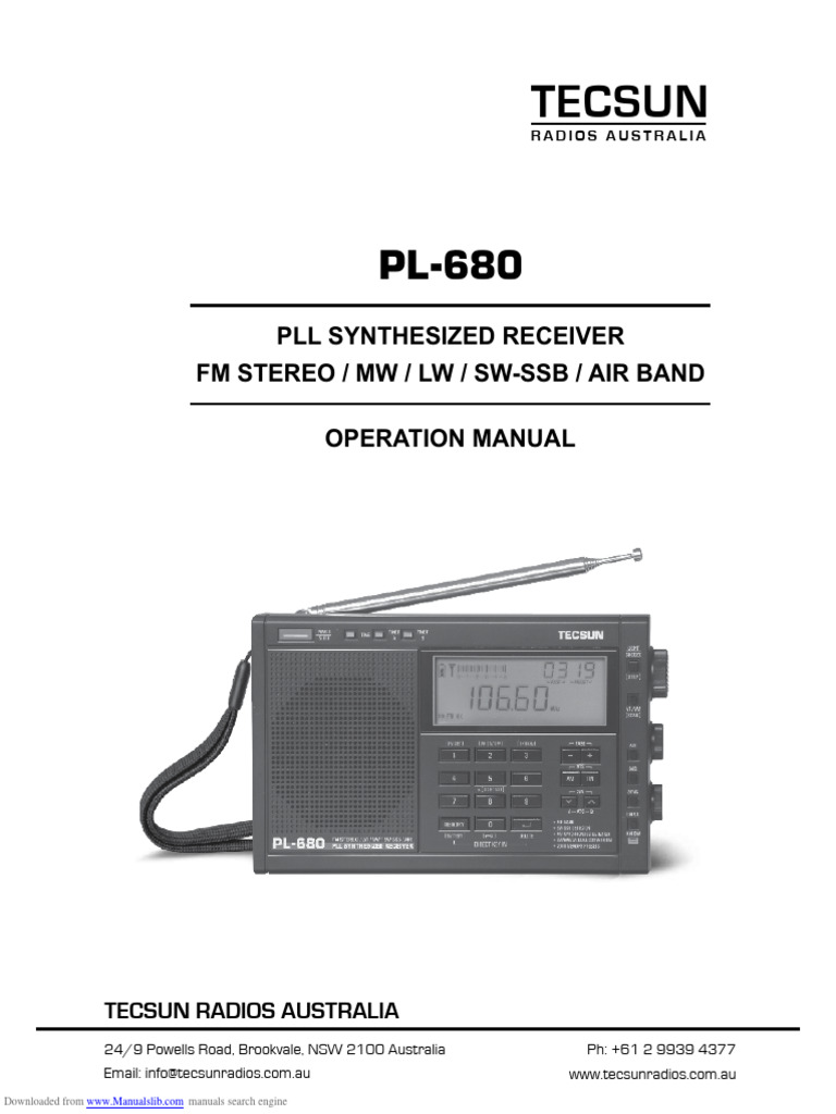 Pl680 Tecsun Manual Pdf Frequency Modulation Radio