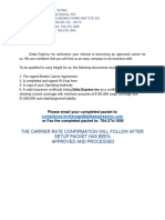 Carrier Setup Packet Delta Express PDF