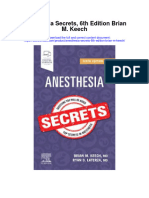 Download Anesthesia Secrets 6Th Edition Brian M Keech full chapter
