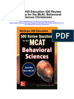 Mcgraw Hill Education 500 Review Questions For The Mcat Behavioral Sciences Christensen Full Chapter