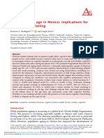 Working in Old Age in Mexico Implications For Cogn