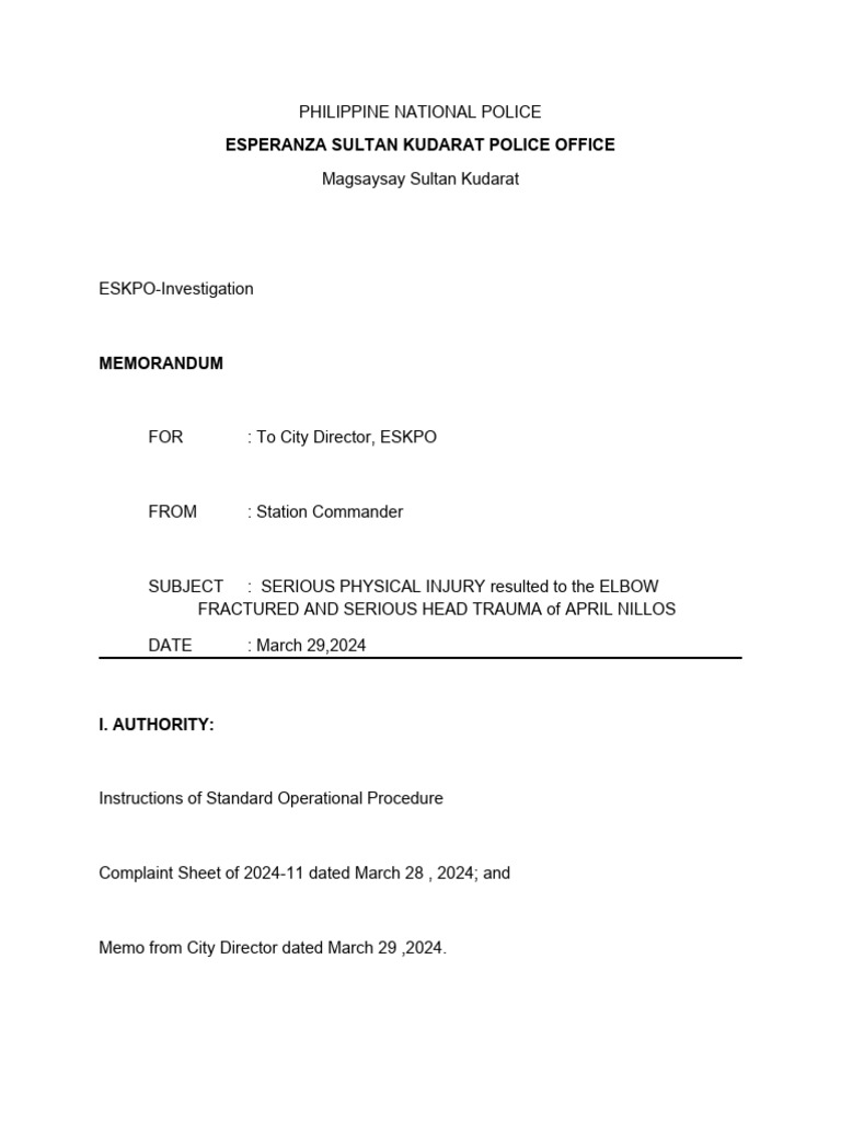 Serious Physical Injury Case in Sultan Kudarat | PDF | Law Enforcement ...