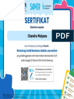 Chandra Mulyana - Sertifikat Peserta SohIB Berkelas Mobile Journalism Bandung
