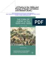 Download The Form Of Poetry In The 1820S And 1830S A Period Of Doubt 1St Edition David Stewart Auth full chapter