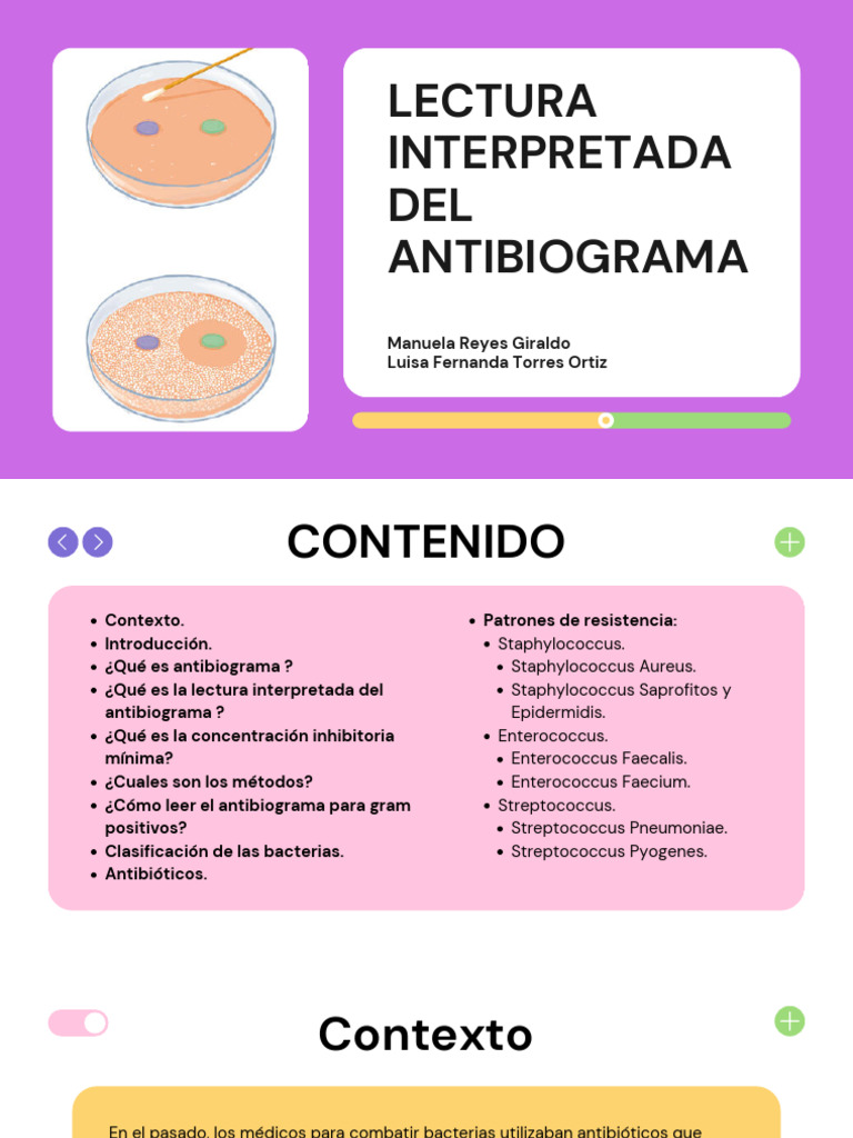 Lectura Interpretada Del Antibiograma Manuela Reyes Giraldo Luisa ...