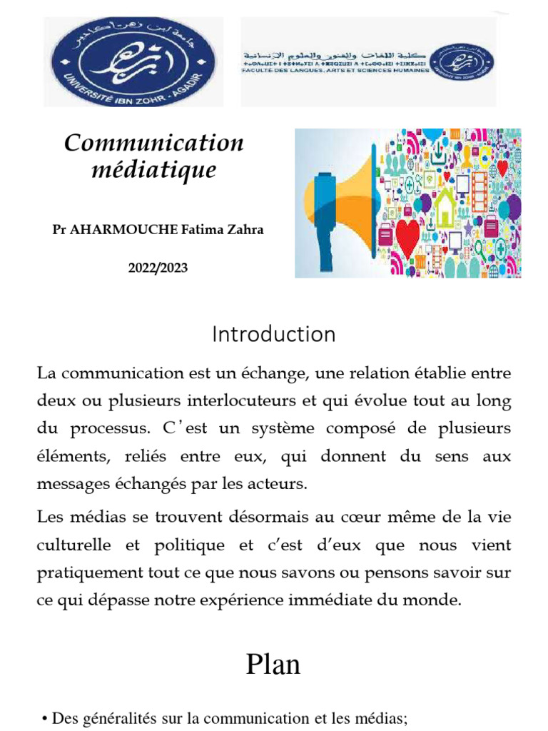 Communication médiatique et supports | PDF | la communication | Rétroaction