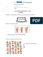 Avaliação Matemática 1ºanoc