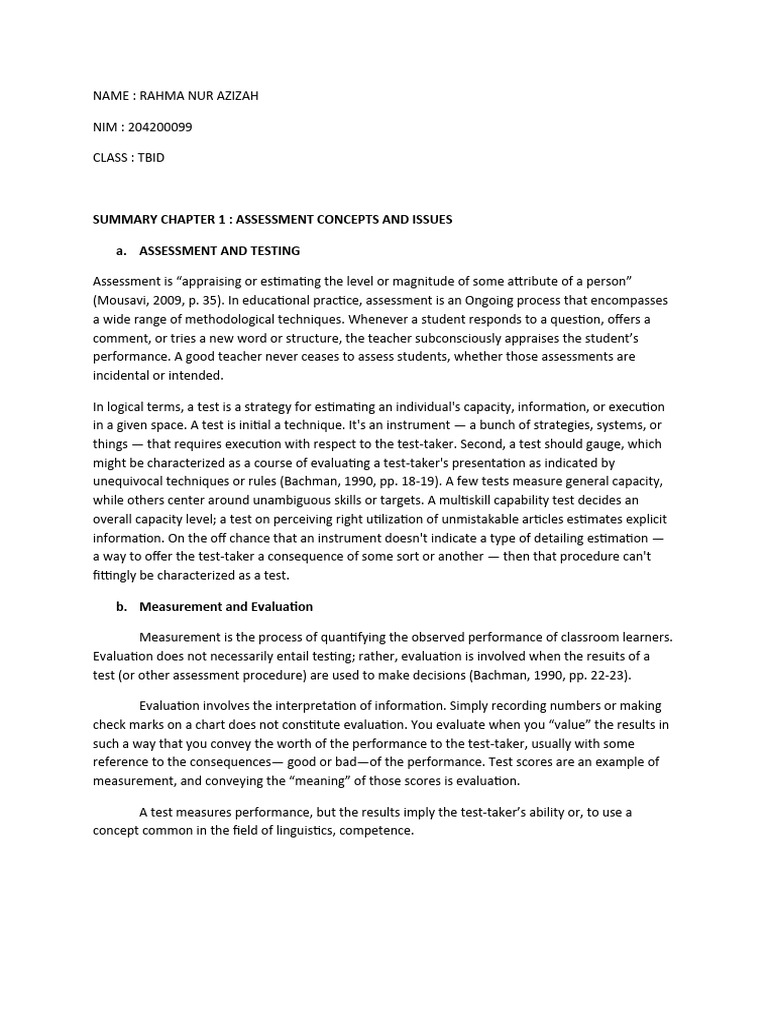 Assessment Concepts in Education | PDF | Evaluation | Information