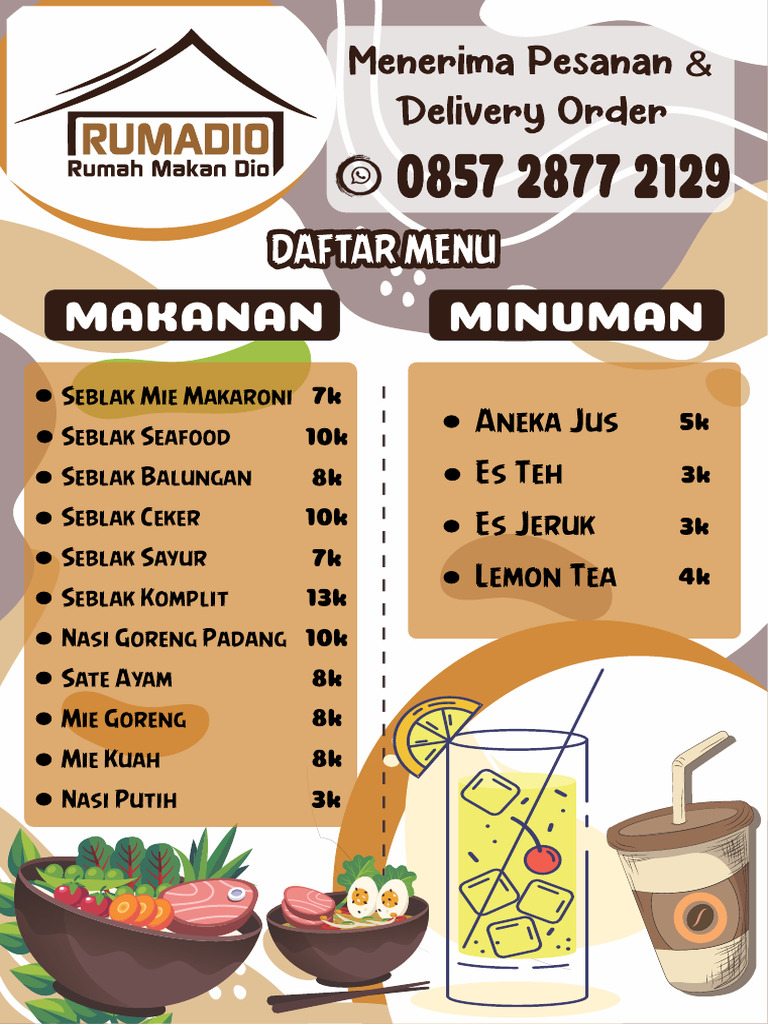 MENU RUMADIO Slebaran Q | PDF