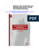 Meaning Making in The Contemporary Congregational Song Genre 1St Ed Edition Daniel Thornton Full Chapter