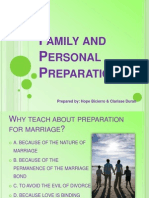 Family and Personal Preparations