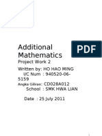 Additional Mathematics: Project Work 2