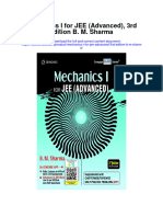Mechanics I For Jee Advanced 3Rd Edition B M Sharma Full Chapter