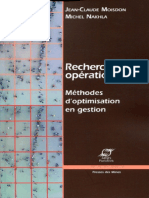 Recherche Operationnelle Methodes Doptimisation en Gestion Michel Nakhla Jean-Claude Moisdon