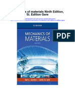 Mechanics of Materials Ninth Edition Si Edition Gere Full Chapter