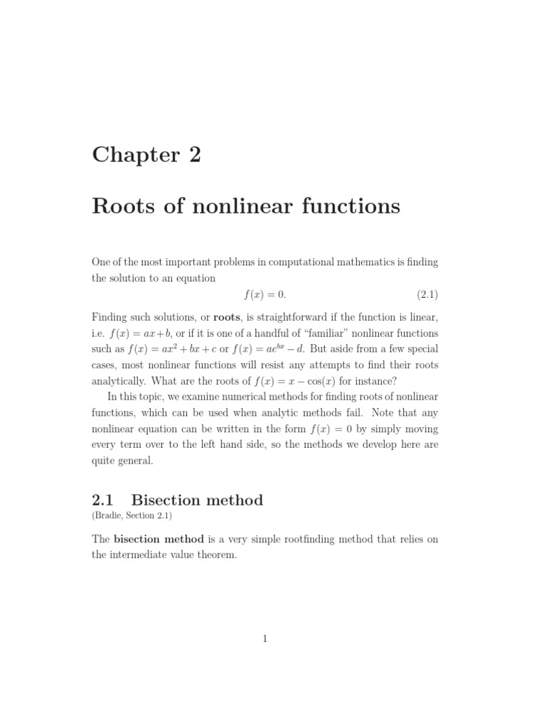 Interesting Nonlinear Functions Definition Programming