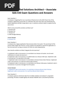 AWS Certified Solutions Architect - Associate SAA-C03 Exam Questions and Answers