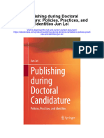 Publishing During Doctoral Candidature Policies Practices and Identities Jun Lei All Chapter