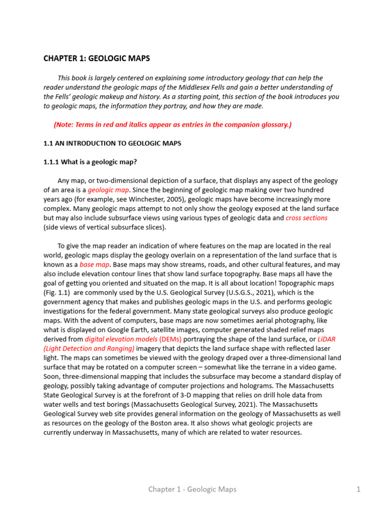 Chap1 Geologicmaps Pdf Compass Earth S Magnetic Field