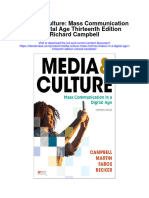 Media Culture Mass Communication in A Digital Age Thirteenth Edition Richard Campbell Full Chapter