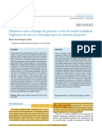 Monitoreo Sobre El Tiempo de Pinzado y Corte de Cordón Umbilical. Vigilancia de Nuevas Estrategias para La Atención Del Parto