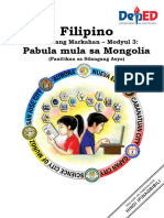 Filipino 9 Q2 Modyul 3 PABULA MULA SA MONGOLIA
