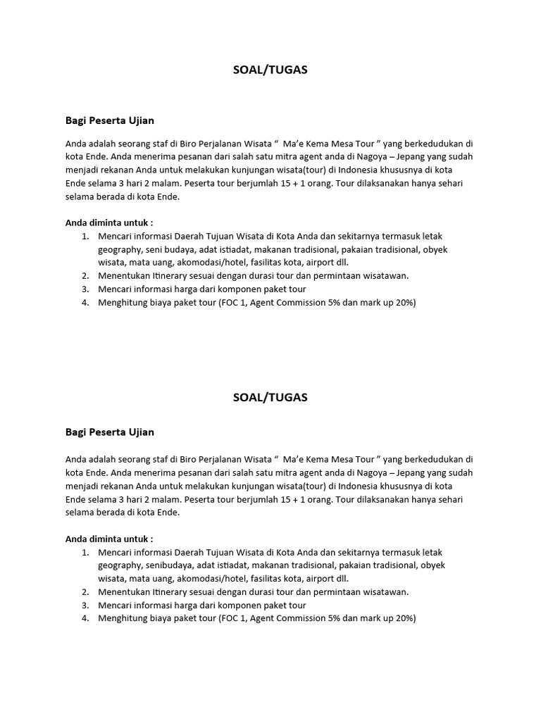 soal-praktek-tour-planning-november-2023-pdf