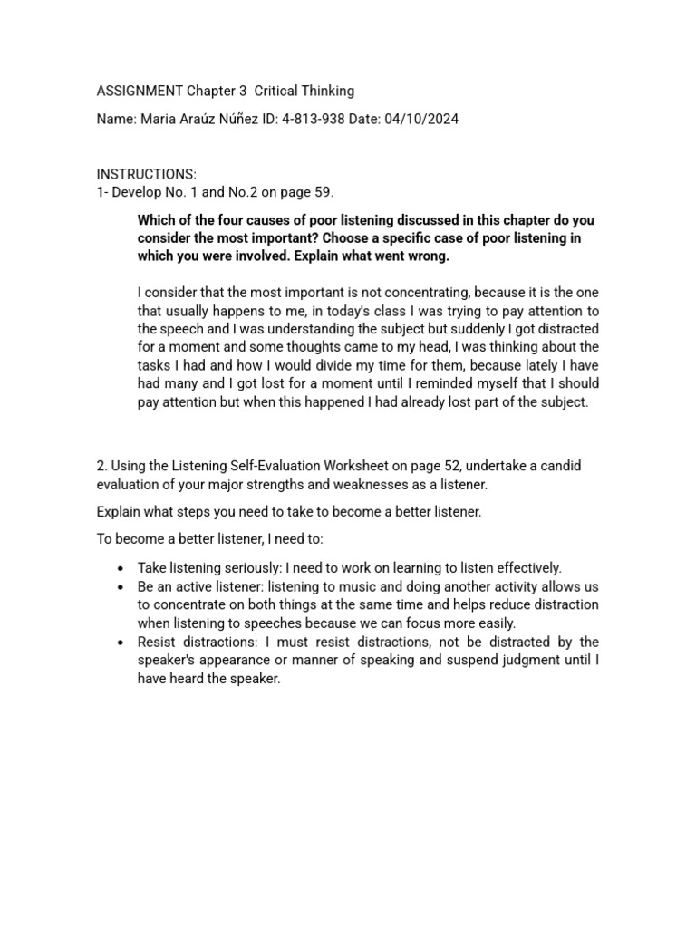 Chapter 3 Critical thinking | PDF