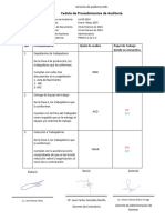 Cedula de Procedimientos de Auditoria