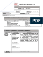 SESIÓN DE APRENDIZAJE No 6 ARITMÉTICA 6TO A, B, C PRIMARIA