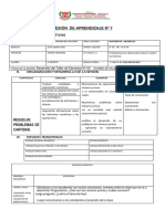 SESIÓN DE APRENDIZAJE N 7 Artimetica 2° Sec