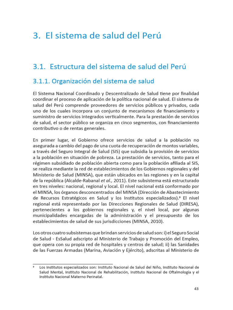 Estructura del Sistema de Salud en Perú | PDF | Hospital | Perú
