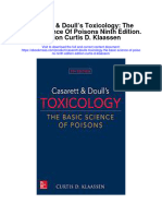 Casarett Doulls Toxicology The Basic Science of Poisons Ninth Edition Edition Curtis D Klaassen Full Chapter