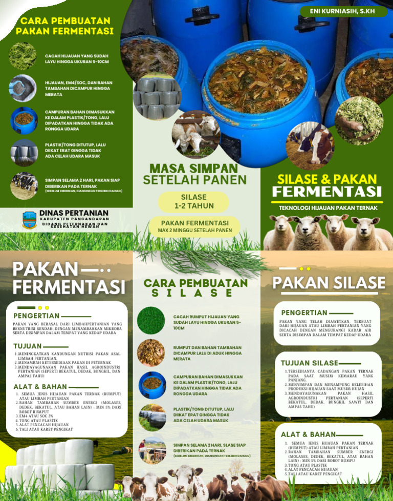 Cara Pembuatan Silase Pakan Ternak | PDF