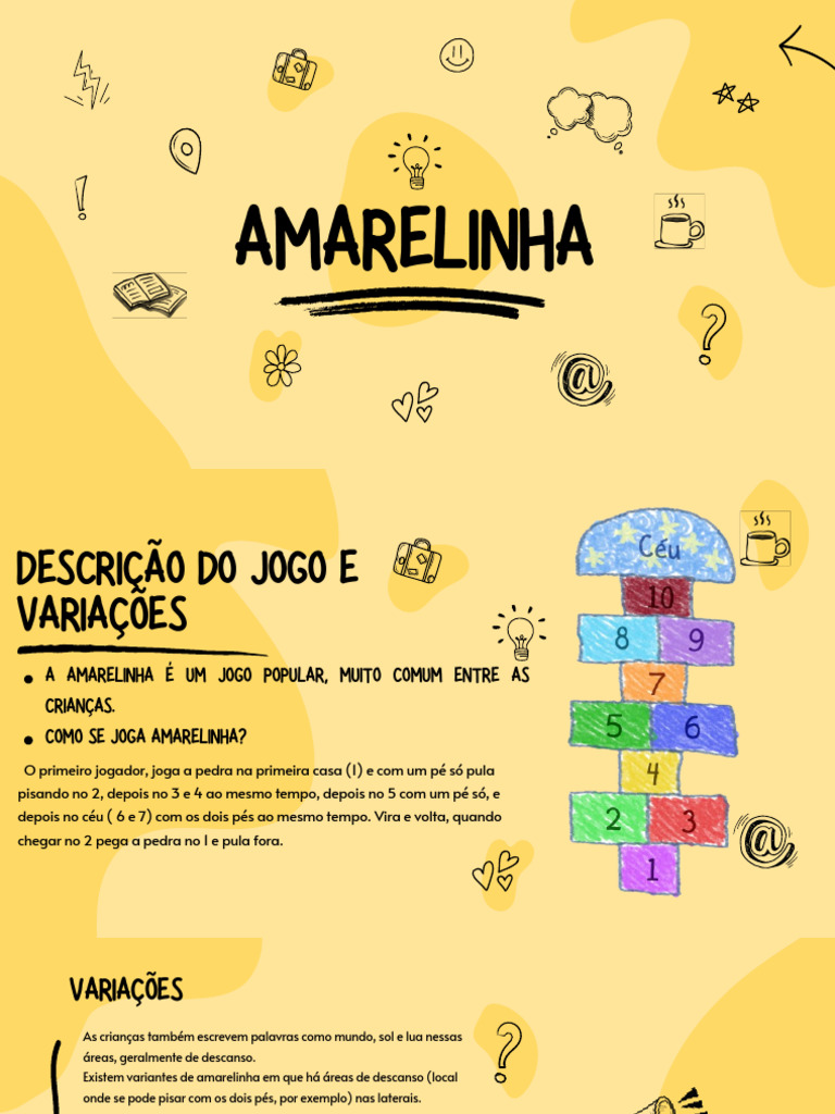 Como Jogar Amarelinha: Regras e Variações | PDF