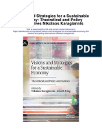 Visions and Strategies For A Sustainable Economy Theoretical and Policy Alternatives Nikolaos Karagiannis All Chapter