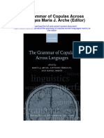 The Grammar of Copulas Across Languages Maria J Arche Editor Full Chapter