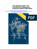 Download The Grants Register 2023 The Complete Guide To Postgraduate Funding Worldwide Palgrave Macmillan full chapter