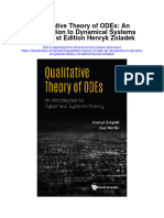 Qualitative Theory of Odes An Introduction To Dynamical Systems Theory 1St Edition Henryk Zoladek All Chapter