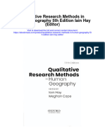 Qualitative Research Methods in Human Geography 5Th Edition Iain Hay Editor All Chapter