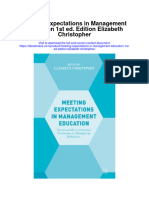 Download Meeting Expectations In Management Education 1St Ed Edition Elizabeth Christopher full chapter